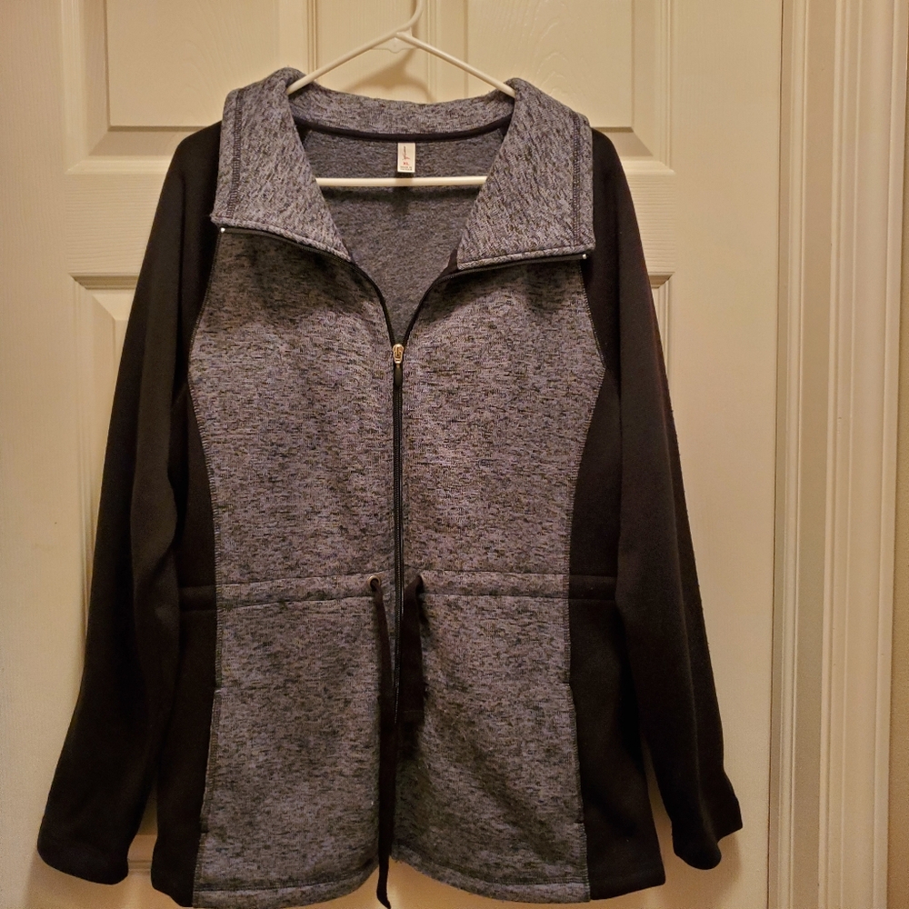 Ladies Gray And Black Jacket. Size XL.